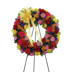 MULTI-COLOR STANDING SYMPATHY WREATH