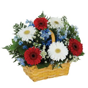 SALUTE TO THE RED, WHITE & BLUE BASKET