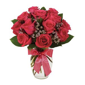 HOT PINK ROSE BOUQUET