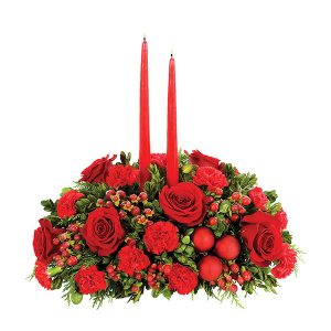 Red & Green Christmas Centerpiece