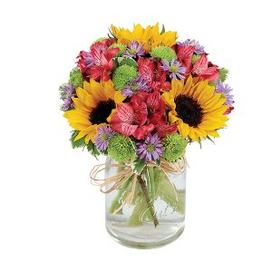 Flower Fields Mason Jar