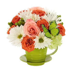 For All You Do Tea Cup Bouquet