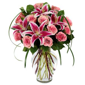 Sophisticated Rose & Stargazer Bouquet