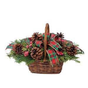 Bright Evergreen Basket